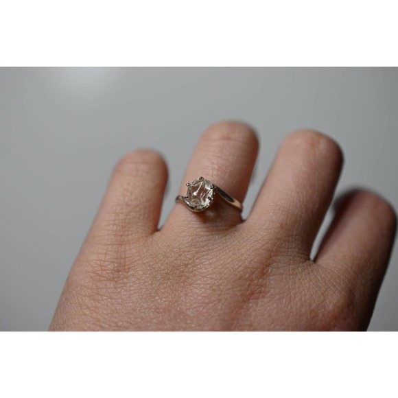 Rough Diamond Ring, Alternative Engagement Ring, Unique rings for women - Picture 7 of 8